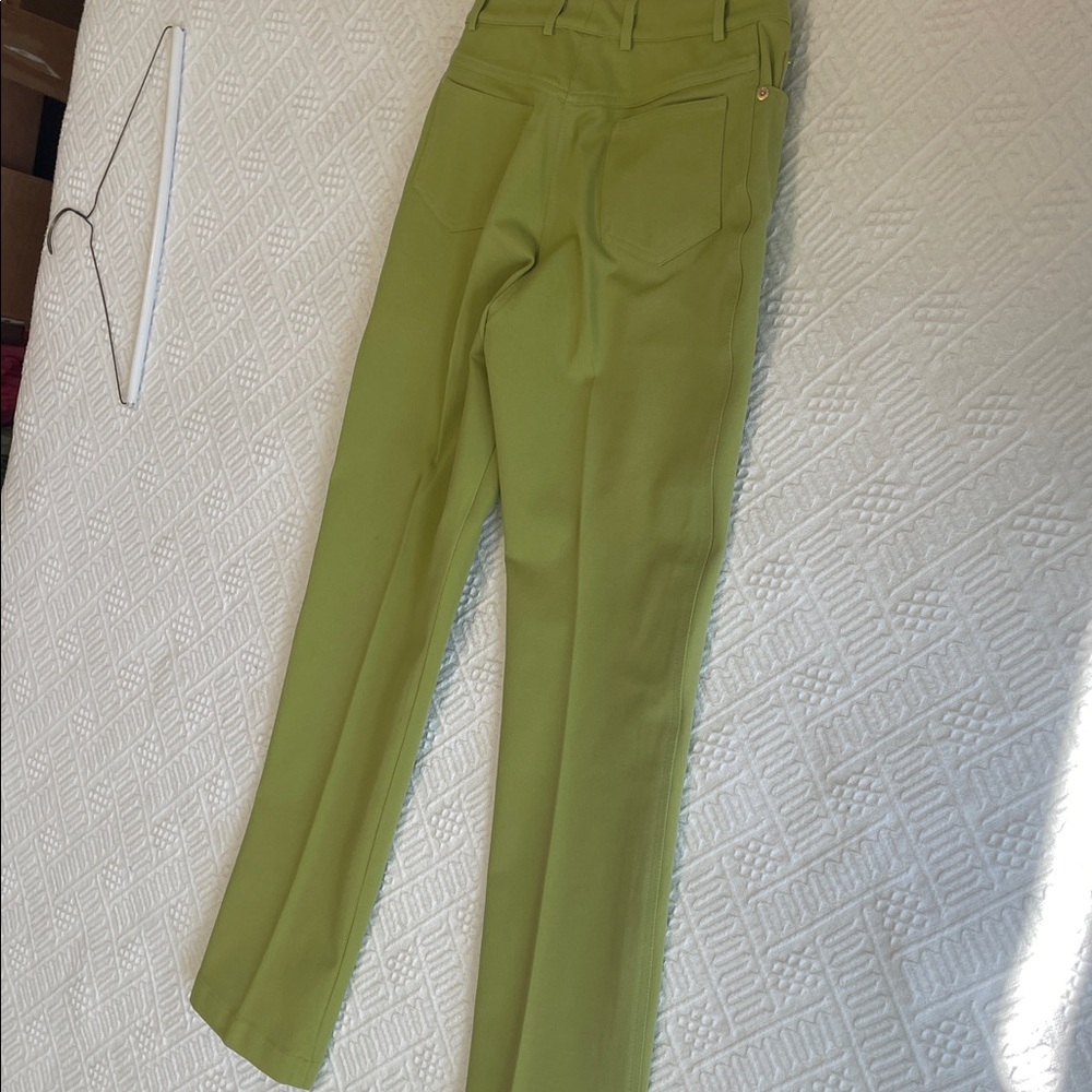 St. John jeans Pants green gold metal Embelished - Picture 16 of 16